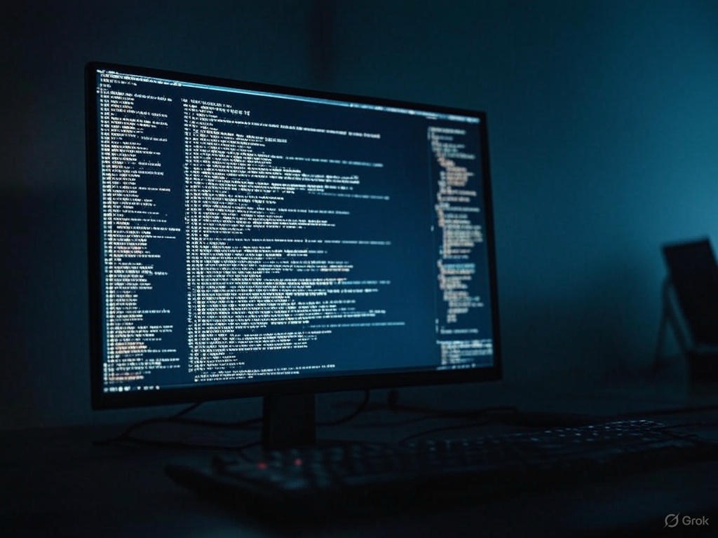 Photo représentant écran de PC avec des lignes de codes